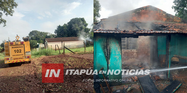 INCENDIO PARCIAL EN DEPÓSITO DE MADERA EN BARRIO CHAIPE - Itapúa Noticias