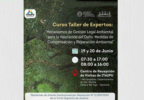 Harán taller sobre Gestión Legal para la Valoración del Daño, Medidas de Compensación y Reparación Ambiental