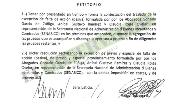 Senabico no tiene facultades legales para ordenar incautaciones, sostiene esposa de RGD