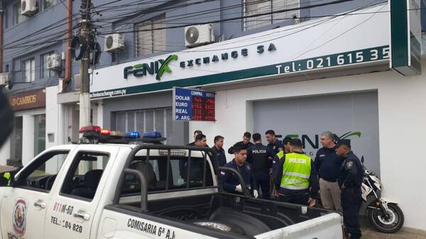 Asalto en casa de cambio, un cliente resultó herido