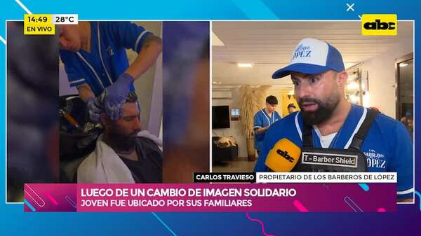 Video: Luego de un cambio de imagen solidario, joven fue ubicado por sus familiares - Ensiestados - ABC Color