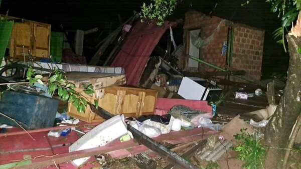 Temporal destruye todo a su paso en Caaguazú