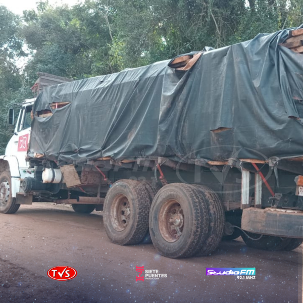 INCAUTAN CAMIÓN CON MADERA ASERRADA EN EL DISTRITO DE ALTO VERA. - TVS