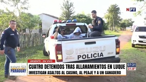 Capturan a cuatro sospechosos vinculados con banda de asaltantes - Noticias Paraguay