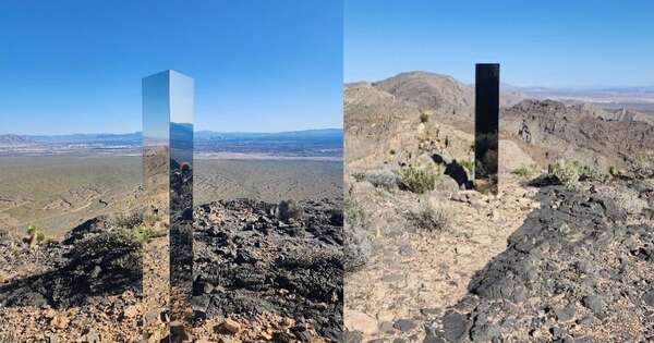 La Nación / Aparece misterioso monolito en medio del desierto de Nevada