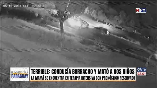 Ebrio al volante chocó y mató a dos niños - Noticias Paraguay