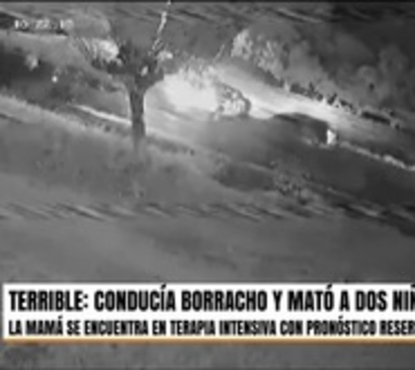 Ebrio al volante chocó y mató a dos niños - Paraguay.com