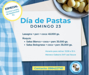 Día de pastas con Team Padrinos este domingo - Portal Digital Cáritas Universidad Católica