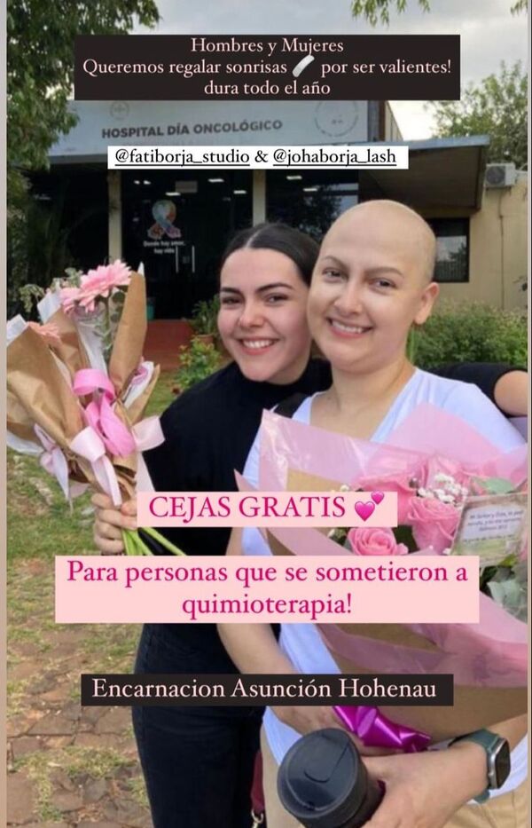 Joven encarnacena ofrece cejas gratis para personas que sobrevivieron al cáncer