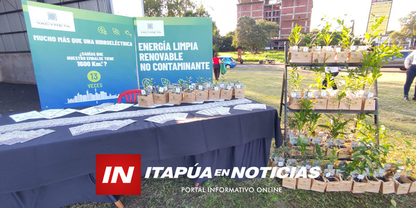 ENTIDAD BINACIONAL YACYRETÁ OBSEQUIÓ PLANTINES POR EL DÍA DEL ÁRBOL - Itapúa Noticias