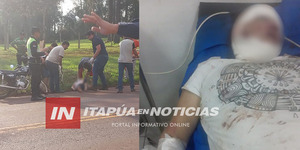 MOTOCICLISTA RESULTÓ CON GRAVES HERIDAS TRAS COLISIÓN EN OBLIGADO - Itapúa Noticias