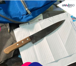 Pendex llevó un feroz cuchillo en su colegio