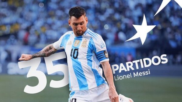 Messi se convierte en el jugador con más partidos en Copa América