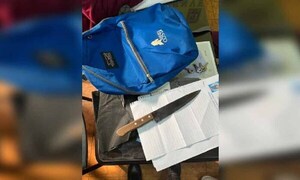 Alumno llevó un enorme cuchillo en su mochila y causó susto en un colegio – Prensa 5