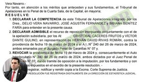 Fiscalía General deberá expedirse sobre imputación a Rivas luego de trámite de oposición en Cámara