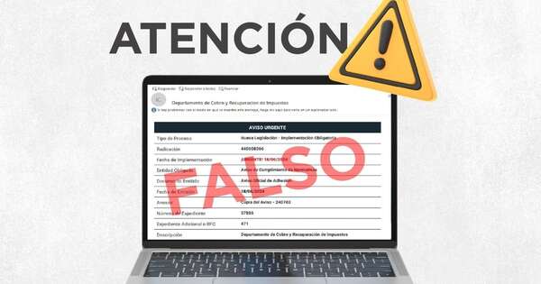 Diario HOY | Estafa al acecho: DNIT alerta sobre correos falsos pidiendo pagar deudas e impuestos