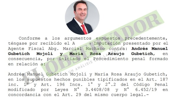 Admiten imputación al extitular del IPS, Andrés Gubetich por estafa y lavado