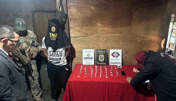 SENAD detuvo a distribuidor de crack en Ciudad del Este