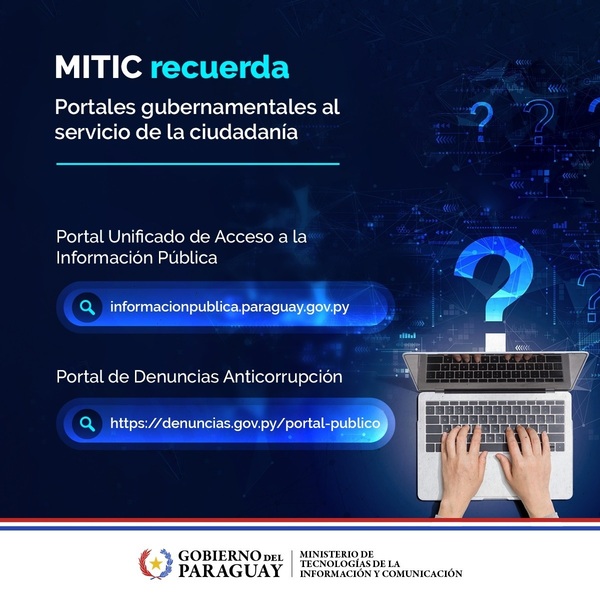 MITIC recuerda a la ciudadanía los canales de comunicación habilitados para realizar consultas • PARAGUAY TV HD