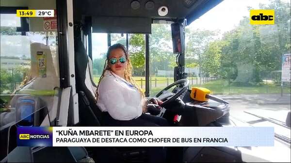Video: paraguaya se destaca como chofer de bus en Francia - ABC Noticias - ABC Color