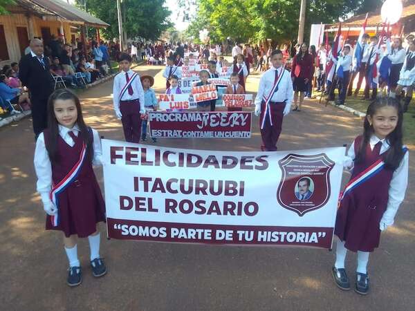 Itacurubí del Rosario celebra aniversario con acto cultural y desfile - Nacionales - ABC Color