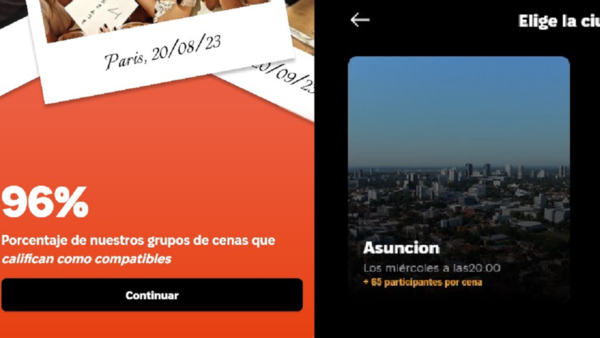 Aplicación arma cenas en restaurantes con extraños