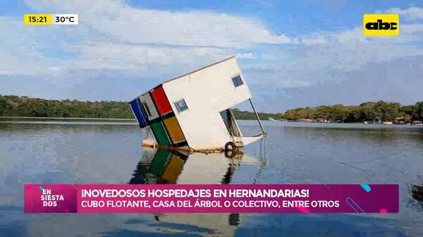 ¡Novedosos hospedajes en Hernandarias!: cubo flotante, casa del árbol o colectivo - Ensiestados - ABC Color