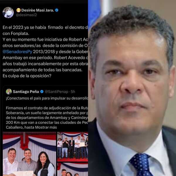 La ruta de la Soberanía fue iniciativa de Robert Acevedo, recordó Desirée Masi