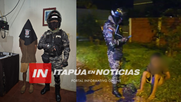 LINCES ATRAPAN A SUJETO CON ORDEN DE CAPTURA EN EL B° KA'AGUY RORY - Itapúa Noticias
