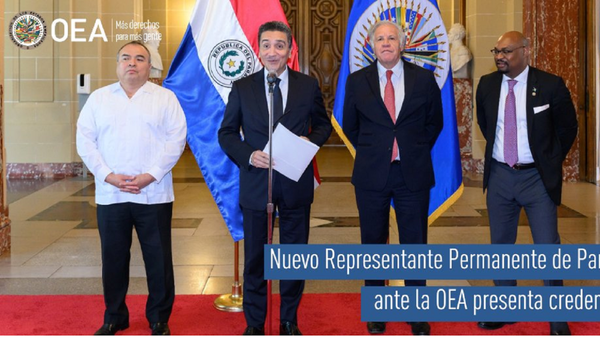 Nuevo representante permanente de Paraguay ante la OEA presenta credenciales