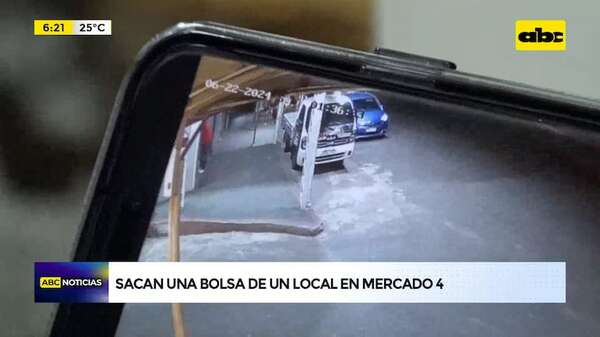 Video: Sacan una bolsa de un local en Mercado 4 - ABC Noticias - ABC Color