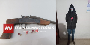 APREHENDIERON A UN HOMBRE CON UN ARMA DE FUEGO EN GENERAL ARTIGAS - Itapúa Noticias