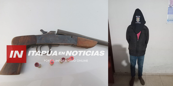 APREHENDIERON A UN HOMBRE CON UN ARMA DE FUEGO EN GENERAL ARTIGAS - Itapúa Noticias