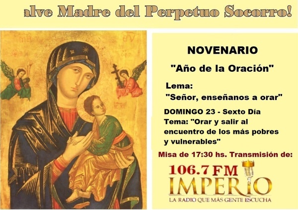 DOMINGO 23 DE JUNIO – 6to. Día - Radio Imperio 106.7 FM