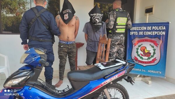 Policia detiene a dos hombres por hurto agravado en Horqueta