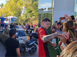 (VIDEO). Varios simpatizantes de Cerro Porteño en España reciben así al equipo profesional azulgrana