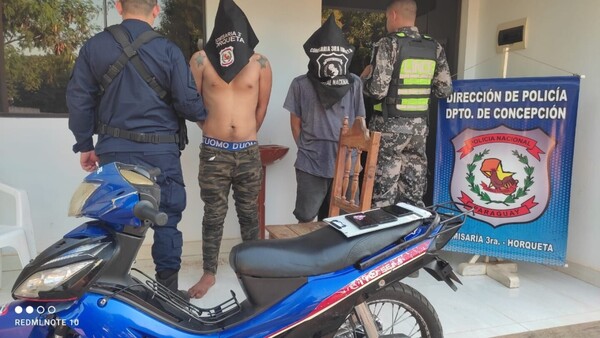 Detienen a dos hombres por hurto agravado en Horqueta
