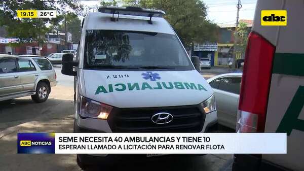 SEME necesita 40 ambulancias y tiene 10 - ABC Noticias - ABC Color