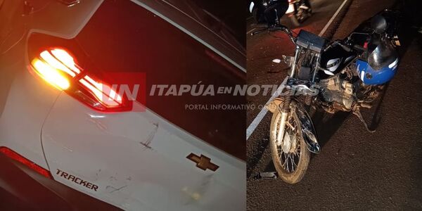 MOTOCICLISTA RESULTÓ HERIDO TRAS COLISIÓN EN SAN JUAN DEL PNÁ. - Itapúa Noticias
