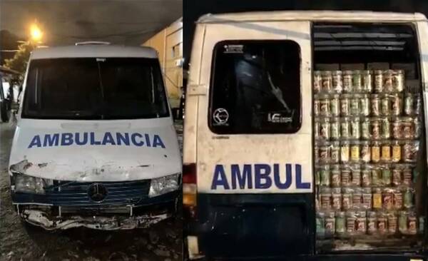¡Abran paso! Esto es una emergencia… ¡pero para el contrabando!: Ambulancia atropelló una barrera