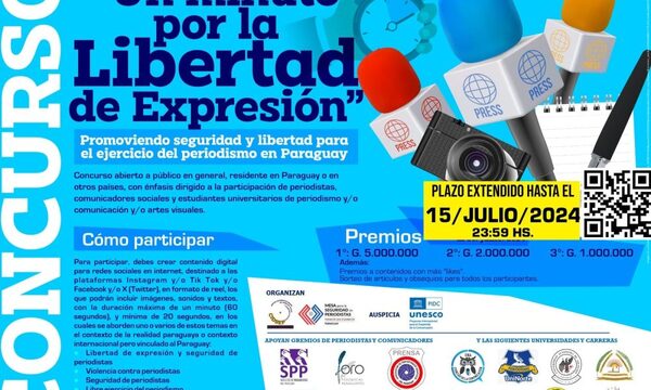 Extienden plazo para participar de concurso sobre libertad de expresión