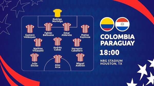 La formación de Paraguay vs. Colombia para el debut en la Copa América 2024 - Selección Paraguaya - ABC Color