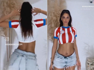 (VIDEO). Mirá el apoyo que da una ex Miss a la Albirroja