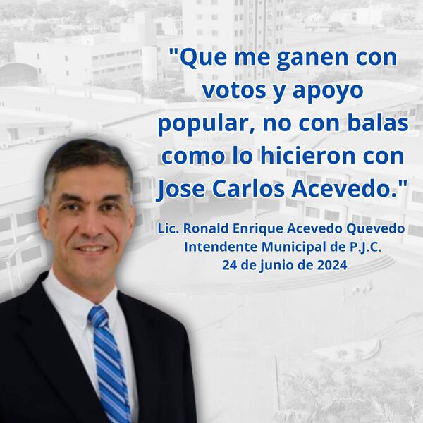 AUDIO 1: "Que me ganen con votos y apoyo popular, no con balas como lo hicieron con José Carlos Acevedo"