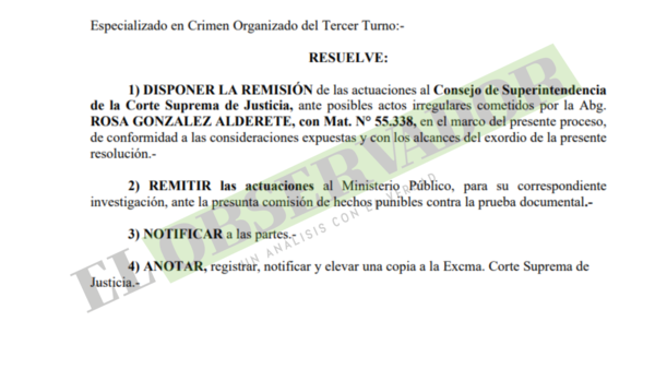 Abogada habría falsificado firma del pastor Insfrán en carta poder