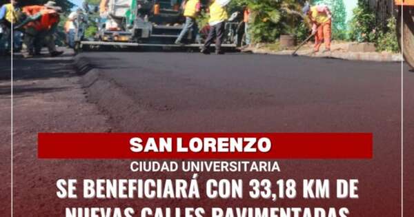 Diario HOY | MOPC anuncia pavimentación de más de 330 cuadras de San Lorenzo