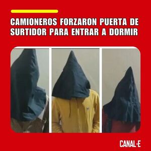 CAMIONEROS FORZARON PUERTA DE SURTIDOR PARA ENTRAR A DORMIR