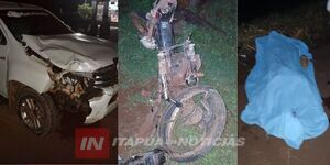 CAMIONETA “SOSPECHOSAMENTE ROBADA” FUE LA QUE ARROLLÓ A UN MOTOCICLISTA ANOCHE - Itapúa Noticias