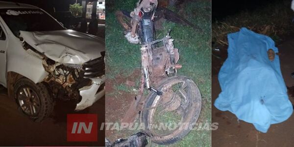 CAMIONETA “SOSPECHOSAMENTE ROBADA” FUE LA QUE ARROLLÓ A UN MOTOCICLISTA ANOCHE - Itapúa Noticias