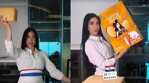 Famosa influencer venezolana cocinó sopa paraguaya y repartió a niños